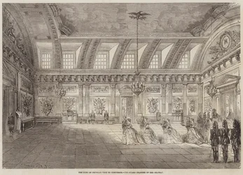 Visita del Re di Prussia a Compiègne, la sala delle guardie del castello